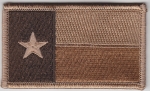 Texas TX State Flag Patch DESERT TAN/BROWN